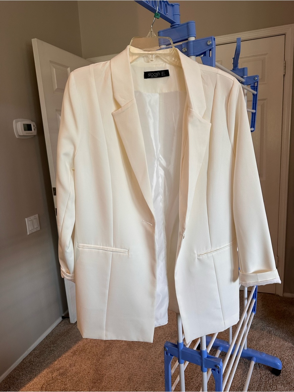 Cream Women's Long Blazer Jacket